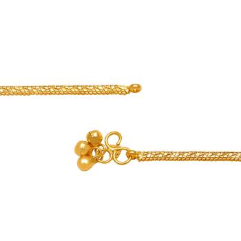 Memoir brass goldplated designer flat payal pajeb fashion anklet wedding 2