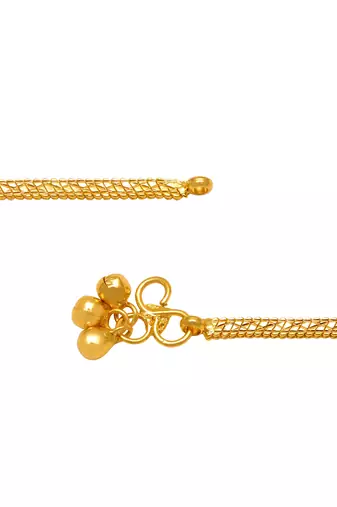Memoir brass goldplated designer flat payal pajeb fashion anklet wedding