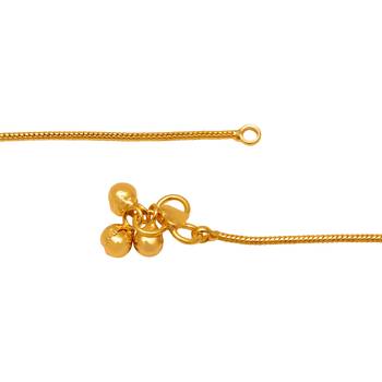 Memoir micron gold plated thin payal pajeb anklet women foot jewelry 2