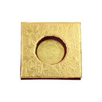Memoir brass real 1 micron goldplated asht-lakshmi coin with lakshmi mantra hindu spiritual puja item 3