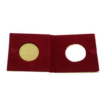 Memoir brass real 1 micron goldplated asht-lakshmi coin with lakshmi mantra hindu spiritual puja item 4