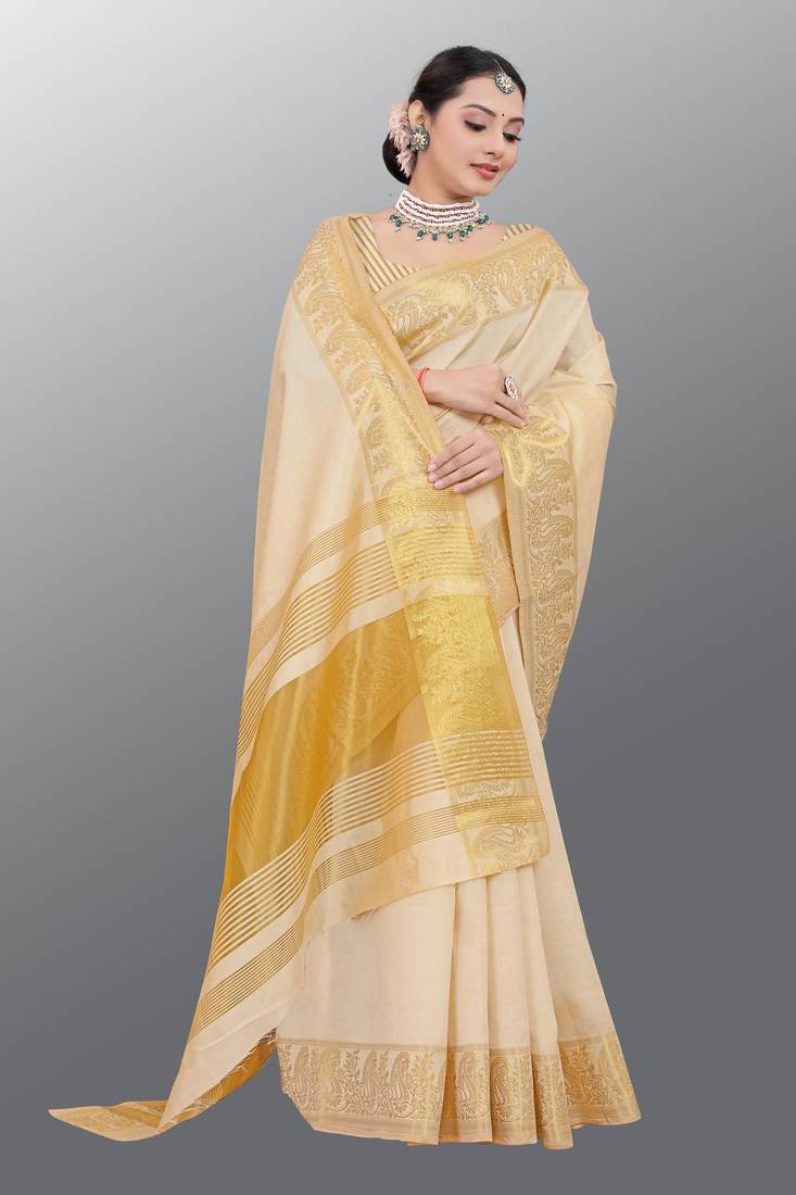 Glamorous Kerala Jacquard Traditional Saree
