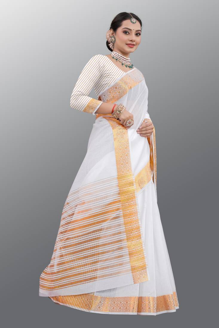 Glamorous Kerala Jacquard Traditional Saree