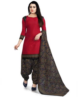 Rajnandini multicolor cotton blend printed unstitched salwar suit material (combo of 2) 2