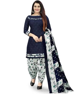 multicolor cotton blend printed unstitched salwar suit material (combo of 2) 2