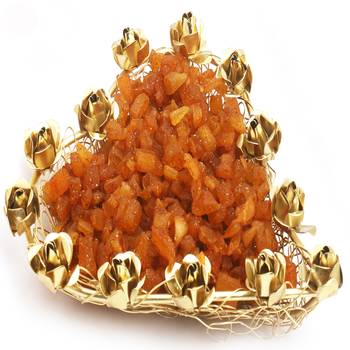 Diwali dryfruits  hampers- mesh heart masala mango tray 1