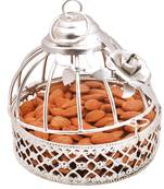 Diwali dryfruits  hampers- silver almonds cage