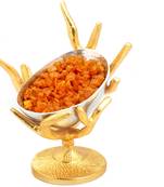 Diwali dryfruits  hampers- silver designer tree masala mango bowl