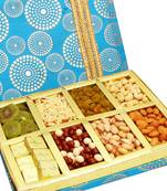 Diwali hampers -satin 8 part hamper box