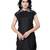 Black Printed Cotton Cape Sleeve Kurti