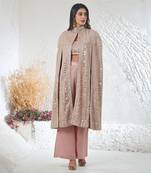 Pink georgette kurta set