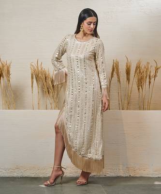 Ivory georgette dress 1