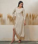 Ivory georgette dress