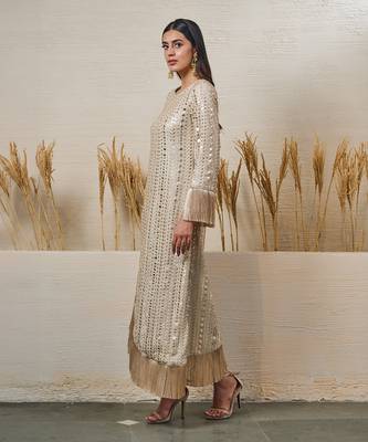 Ivory georgette dress 2
