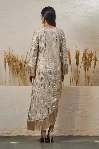 Ivory georgette dress
