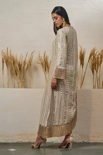 Ivory georgette dress