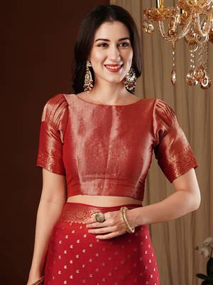 Maroon zari butti work design chiffon saree traditional saree with blouse 2
