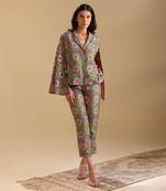 Multicolour silk eraya embellished balzer set