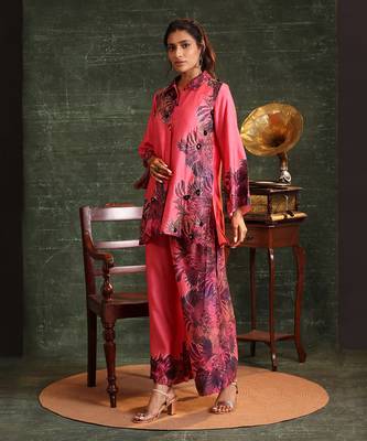 Hot chanderi kaira embellished pallazo set 2