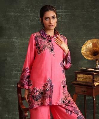 Hot chanderi kaira embellished pallazo set 4