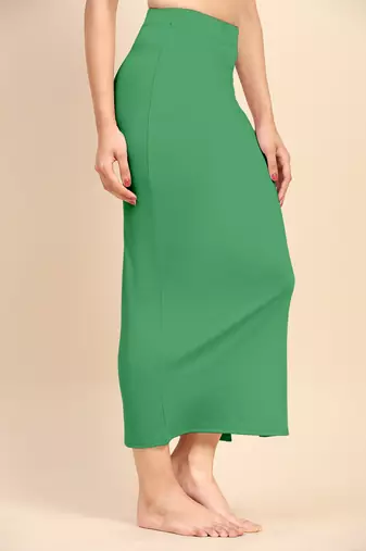 Trendmalls Solid Nylon Soft Petticoat Skirts for Women Saree Shape Wear 2 Piece