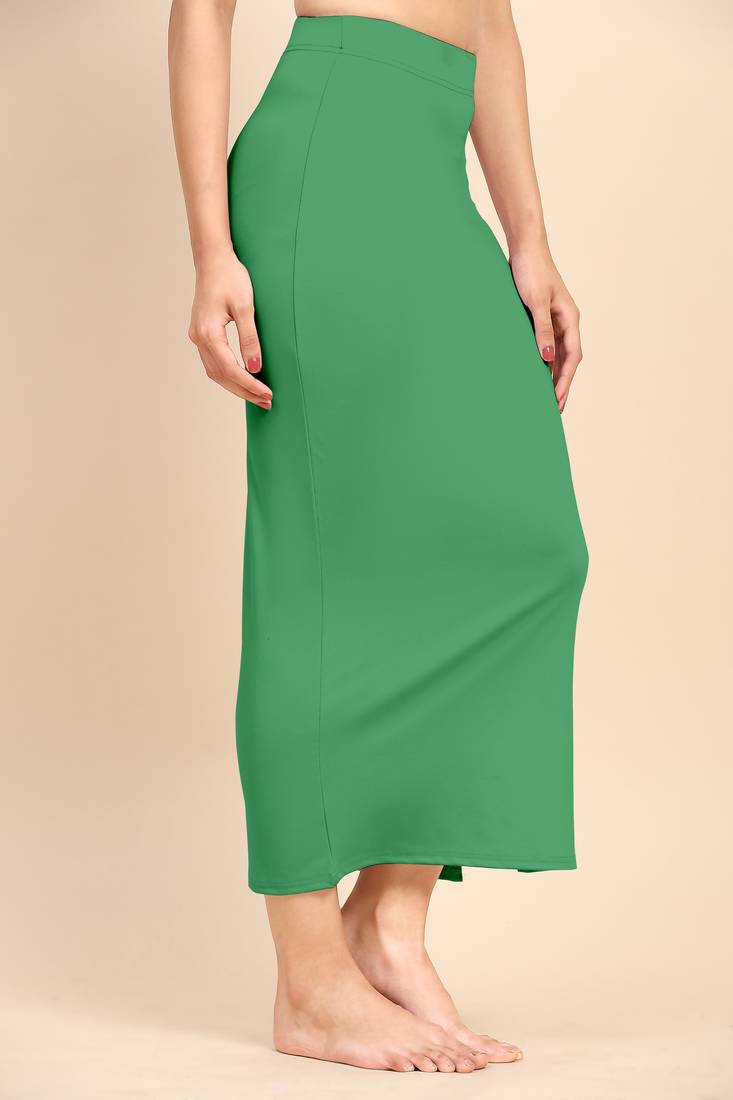 Solid Nylon Soft Petticoat Skirts for Women Saree Shape Wear 2 Piece