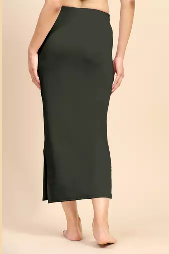 Trendmalls Solid Nylon Soft Petticoat Skirts for Women Saree Shape Wear 2 Piece