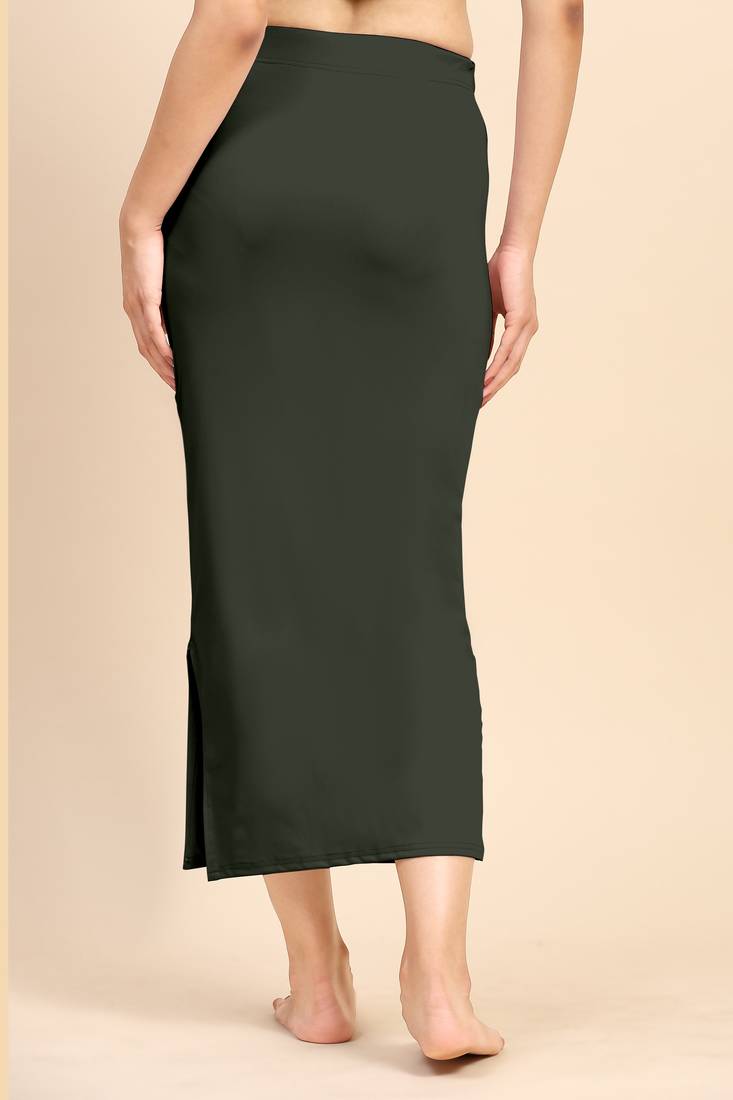 Solid Nylon Soft Petticoat Skirts for Women Saree Shape Wear 2 Piece