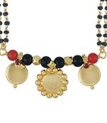 Memoir gold plated two wati and lakshmi coin traditional mangalsutra women latest