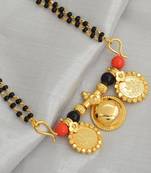 Memoir gold plated double lakshmi wati traditional mangalsutra ethnic women