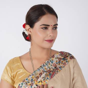 Memoir brass micron goldplated double wati lakshmi traditional mangalsutra 2
