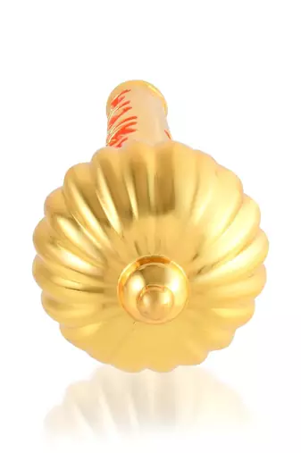 Memoir brass micron gold plated handmade jai shri ram inscribed mace hanuman gada puja item