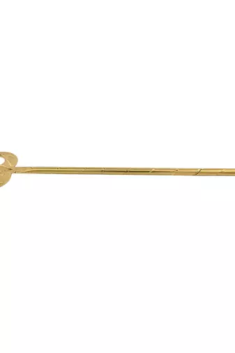 Memoir brass gold plated miniature hand crafted carving trishul puja article hindu pooja item temple accessory