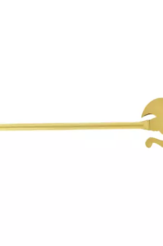 Memoir brass gold plated miniature parshuram farsa durga kaali weapon stick hindu pooja item