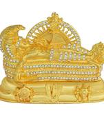 Memoir gold plated, ananth lord vishnu idol statue, stand, home decor, hindu god (