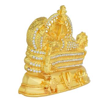 Memoir gold plated, ananth lord vishnu idol statue, stand, home decor, hindu god ( 2