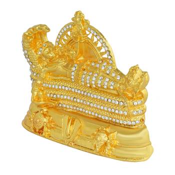 Memoir gold plated, ananth lord vishnu idol statue, stand, home decor, hindu god ( 3