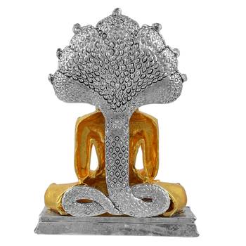 Memoir gold plated brass cz studded bhagwan parshvanath jain god idol home decor 3