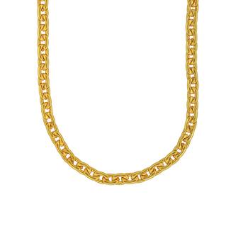 Memoir genuine 1 micron gold plated 6mm thick, 18 inch, 36 gm, oval link gold look chain 2