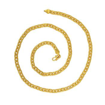 Memoir genuine 1 micron gold plated 6mm thick, 18 inch, 36 gm, oval link gold look chain 3
