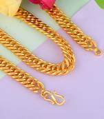 Memoir 24kt 20 inch gold plated 112 gms super heavy necklace chain for men jewellery