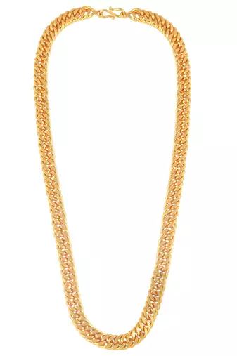 Memoir 24kt 20 inch gold plated 112 gms super heavy necklace chain for men jewellery