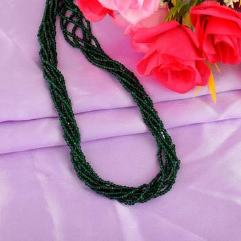 Memoir natural panna emerald multi strand 6 layer choker fashion jewellery stone bead necklace for women 1