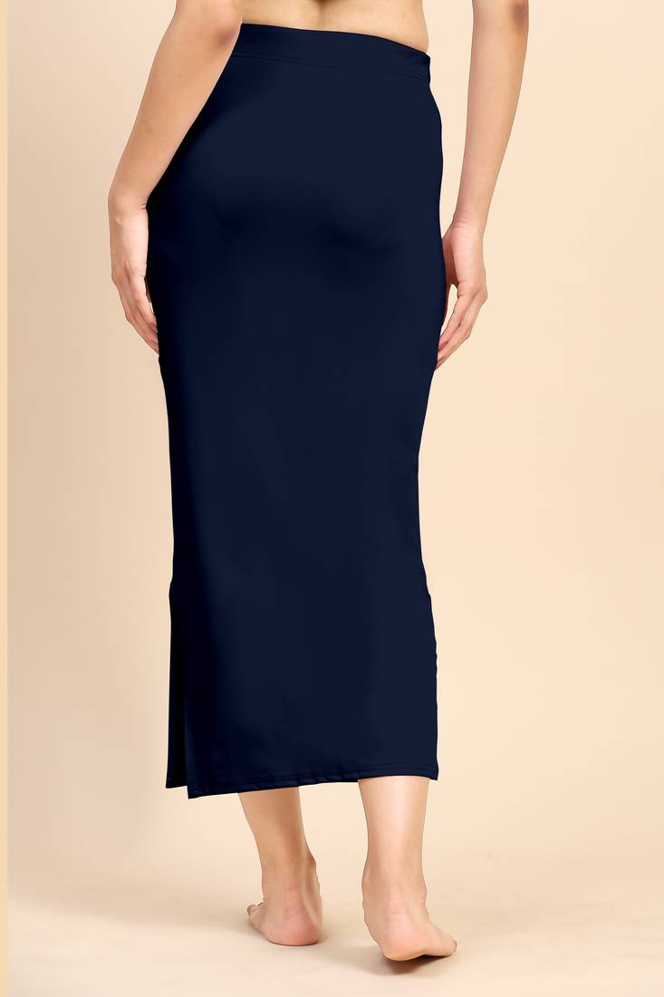 Solid Nylon Soft Skirt Petticoat for Women Saree Silhouette Shape Wear 2 Pieces