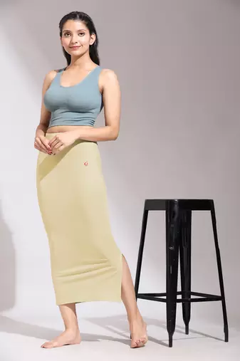Trendmalls Solid Nylon Soft Petticoat Skirts for Women Saree Shape Wear Dress