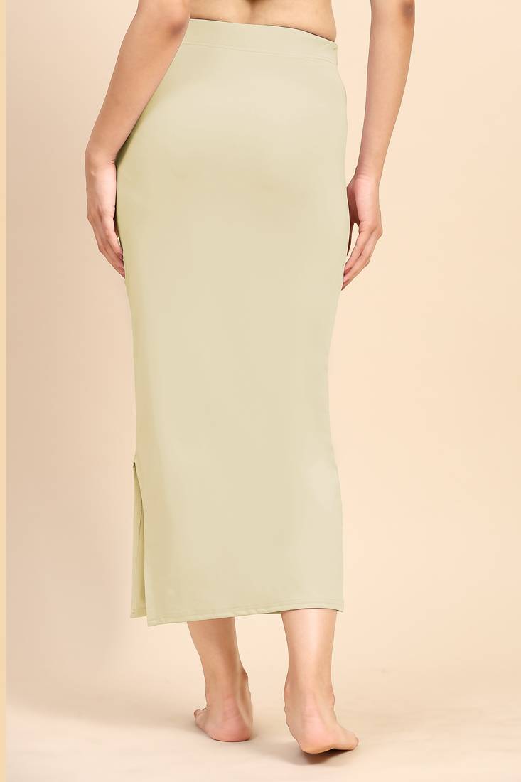 Solid Nylon Soft Petticoat Skirts for Women Saree Shape Wear Dress