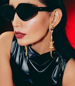 Gold alligator kiki earrings