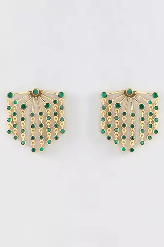 Green aurora earrings