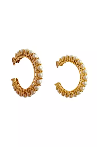 White pearl hoops