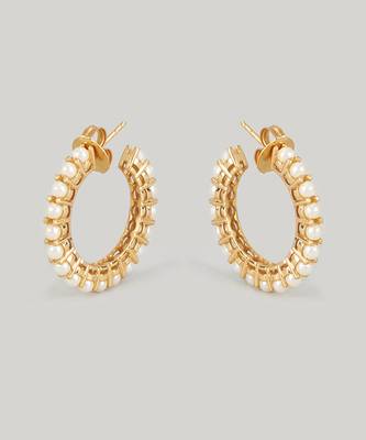 White pearl hoops 4